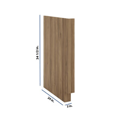 Modernform Cabinet Walnut 3" W X 34 1/2" H X 24" D Base Dishwasher End Panel