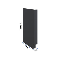 Modernform Cabinet Onyx Black Shaker 3" W X 34 1/2" H X 24" D Base Dishwasher End Panel