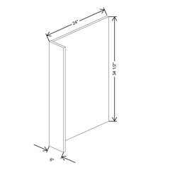 CNC Concord Richmond White 6" W X 34 1/2" H X 24" D Base End Panel
