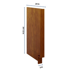 J&K Mocha Glazed K10 Dishwasher Panel w/Return Filler 3" W x 34 1/2" H x 24" D