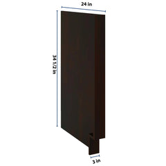 J&K Espresso K8 Dishwasher Panel w/Return Filler 3" W x 34 1/2" H x 24" D