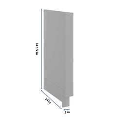 J&K Castle Grey S5 Dishwasher Panel w/Return Filler 3" W x 34 1/2" H x 24" D