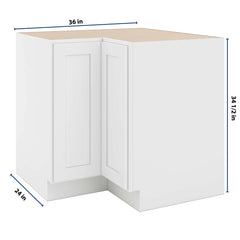 CNC Luxor 5-Piece White 36" W Easy Reach Corner Base Cabinet