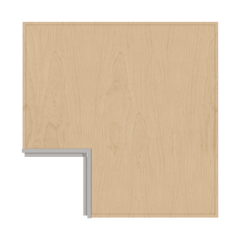 CNC Luxor 5-Piece Misty Grey 36" W Easy Reach Corner Base Cabinet