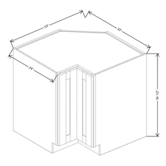 Fabuwood Allure Galaxy Mocha Easy Reach Cabinet 33" W