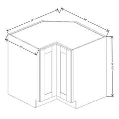 Fabuwood Allure Galaxy Desert Oak 36" W X 34 1/2" H X 24" D Easy Reach Base Cabinet