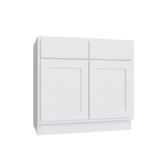 Kitchen Cabinet Distributors Essential White Double Door Standard Base Cabinet - 36" W
