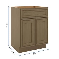 J&K Hazel H8 Vanity Base Sink Door/False Drawer 24" W x 33" H x 21" D