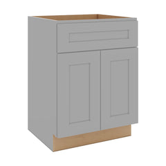 J&K Castle Grey S5 Vanity Base Sink Door/False Drawer 24" W x 33" H x 21" D