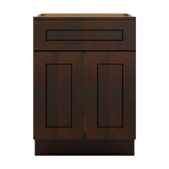 J&K Java Coffee S1 Vanity Base Sink Door/False Drawer 24" W x 33" H x 21" D