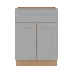 J&K Castle Grey S5 Vanity Base Sink Door/False Drawer 24" W x 33" H x 21" D