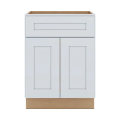 J&K White Shaker S8 Vanity Base Sink Door/False Drawer 24" W x 33" H x 21" D