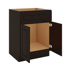 J&K Espresso K8 Vanity Base Sink Door/False Drawer 24" W x 33" H x 21" D