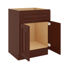 J&K Mahogany J5 Vanity Base Sink Door/False Drawer 24" W x 33" H x 21" D