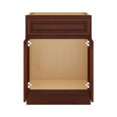 J&K Mahogany J5 Vanity Base Sink Door/False Drawer 24" W x 33" H x 21" D