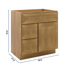 J&K Butterscotch B8 Vanity Sink Combo 30" W x 33" H x 21" D