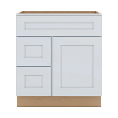 J&K White Shaker S8 Vanity Sink Combo 30" W x 33" H x 21" D