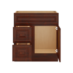 J&K Mahogany J5 Vanity Sink Combo 30" W x 33" H x 21" D