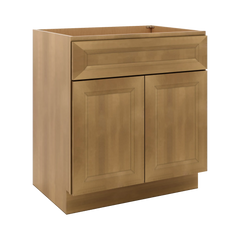 J&K Butterscotch B8 Vanity Base Sink Door/False Drawer 30" W x 33" H x 21" D