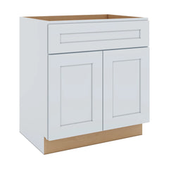 J&K White Shaker S8 Vanity Base Sink Door/False Drawer 30" W x 33" H x 21" D