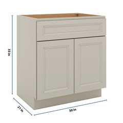 J&K Pebble B6 Vanity Base Sink Door/False Drawer 30" W x 33" H x 21" D