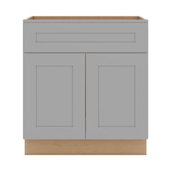 J&K Castle Grey S5 Vanity Base Sink Door/False Drawer 30" W x 33" H x 21" D