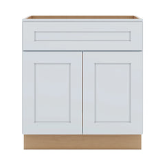 J&K White Shaker S8 Vanity Base Sink Door/False Drawer 30" W x 33" H x 21" D