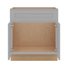 J&K Castle Grey S5 Vanity Base Sink Door/False Drawer 30" W x 33" H x 21" D