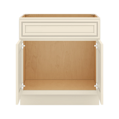 J&K Pearl Glazed H9 Vanity Base Sink Door/False Drawer 30" W x 33" H x 21" D