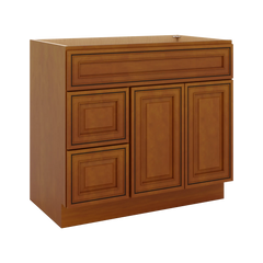J&K Mocha Glazed K10 Vanity Sink Combo 36" W x 33" H x 21" D