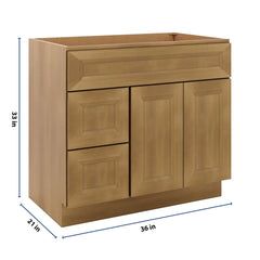 J&K Butterscotch B8 Vanity Sink Combo 36" W x 33" H x 21" D