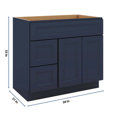 J&K Naval B7 Vanity Sink Combo 36" W x 33" H x 21" D
