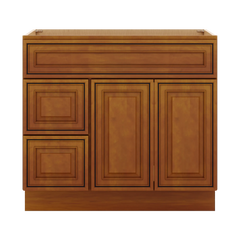 J&K Mocha Glazed K10 Vanity Sink Combo 36" W x 33" H x 21" D