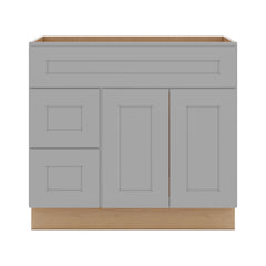 J&K Castle Grey S5 Vanity Sink Combo 36" W x 33" H x 21" D