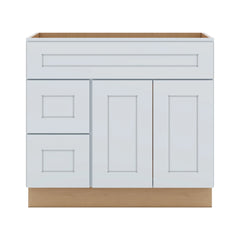 J&K White Shaker S8 Vanity Sink Combo 36" W x 33" H x 21" D