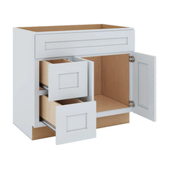 J&K White Shaker S8 Vanity Sink Combo 36" W x 33" H x 21" D
