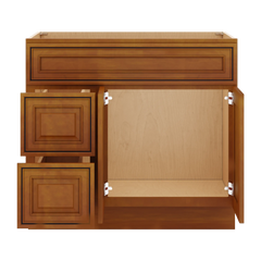 J&K Mocha Glazed K10 Vanity Sink Combo 36" W x 33" H x 21" D