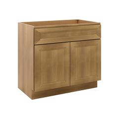 J&K Butterscotch B8 Vanity Base Sink Door/False Drawer 36" W x 33" H x 21" D