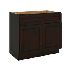 J&K Espresso K8 Vanity Base Sink Door/False Drawer 36" W x 33" H x 21" D