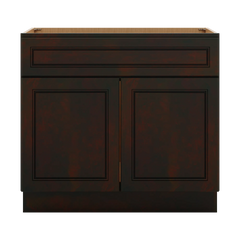 J&K Espresso K8 Vanity Base Sink Door/False Drawer 36" W x 33" H x 21" D