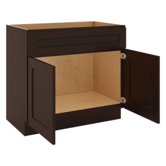 J&K Java Coffee S1 Vanity Base Sink Door/False Drawer 36" W x 33" H x 21" D