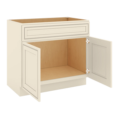 J&K Pearl Glazed H9 Vanity Base Sink Door/False Drawer 36" W x 33" H x 21" D