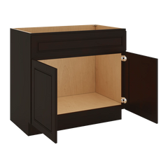 J&K Espresso K8 Vanity Base Sink Door/False Drawer 36" W x 33" H x 21" D