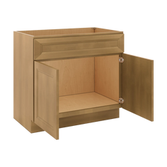 J&K Butterscotch B8 Vanity Base Sink Door/False Drawer 36" W x 33" H x 21" D