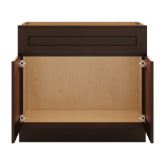 J&K Java Coffee S1 Vanity Base Sink Door/False Drawer 36" W x 33" H x 21" D