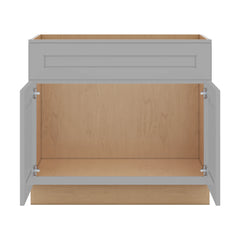 J&K Castle Grey S5 Vanity Base Sink Door/False Drawer 36" W x 33" H x 21" D