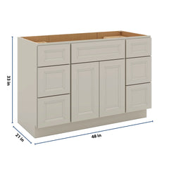 J&K Pebble B6 Vanity Sink Combo 48" W x 33" H x 21" D