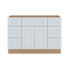 J&K White Shaker S8 Vanity Sink Combo 48" W x 33" H x 21" D