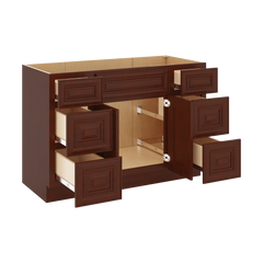 J&K Mahogany J5 Vanity Sink Combo 48" W x 33" H x 21" D