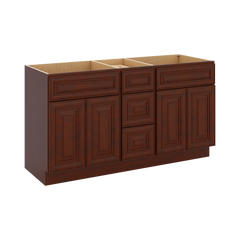J&K Mahogany J5 Vanity Sink Combo 60" W x 33" H x 21" D